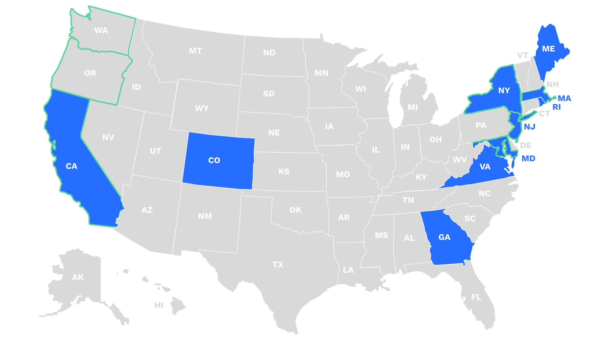 Electric Vehicle Support Policies in Each US State
